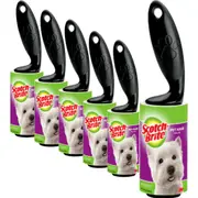 6 Pack Scotch-Brite Lint Pet Hair Roller Remover 56 Sheets