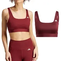 在飛比找momo購物網優惠-【adidas 愛迪達】TRAIN LS Bra 女款 酒紅