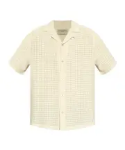 Allsaints Relaxed Fit Check Shirt XL cream
