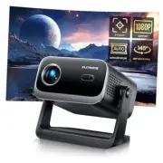 [Electric Focus & Auto Keystone] Mini Projector with WiFi Bluetooth, Black