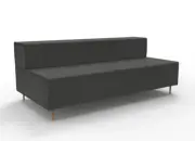 Rapidline Flexi Lounge Triple Seat and Back Visitors Chair Seating Charcoal FL2