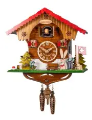 Quartz Cuckoo Clock Swiss house with music EN 3703 QM NEW