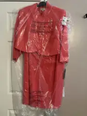 NWT Tahari Women’s Coral Wrap Jacket With Bar Snap Knee Length Dress Size14
