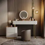 Nissi Dressing Table With Vanity Mirror And Stool/Bedroom Vanity