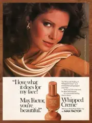 1984 Max Factor Makeup Vintage Print Ad/Poster Jaclyn Smith 80s Beauty Pop Art