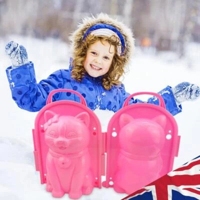 Cat Shape Snowball Maker ABS Clip Kids Outdoor Winter Snow Sand Mold Tool