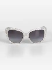 Silver Cut Out Butterfly Sunglasses