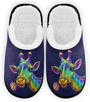 Snowflakes Soft House Slippers Shoes Red Black Buffalo Plaid Spa Slippers House Shoes Memory Foam Slippers Non-Slip Home Shoes M for Men Woman