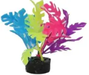 Blue Ribbon Colorburst Florals Multi-colored Philo Leaf Aquarium Ornament