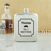 Gentlemen's Moustache Contemporary Hip Flask