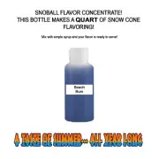 BEACH BUM MIX Snow CONE/SHAVED ICE Flavor QUART #1 CONCESSION SUPPLIES