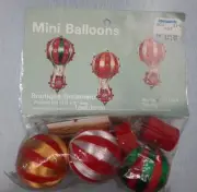 Vintage Leewards MINI HOT AIR BALLOONS Sequin Beaded Christmas Ornament Kit