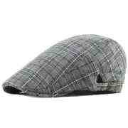 Newsboy Hat for Men Adjustable Plaid Ivy Flat Cap Gatsby Cabbie Driving Hat L...