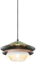 CJLWSLCO Postmodern Creative Triple Iron Glass Chandeliers Bedroom Living Room Hotel Bar Restaurant Decoration Hanging Lamp LED E27 Light Source Pendant Light Modern Simple Home Lighting Fixtures