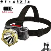 USB Rechargeable LED Headlamp Head Torch Flashlight Headlight 3 Modes Waterproof
