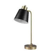Globe Electric 61000055 18" Desk Lamp, Matte Brass Finish, Matte Black Metal ...