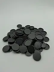 Lot of 100 25mm Round Bases for Warhammer 40k & AoS Games Workshop Wargame Bitz
