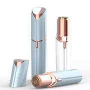 Glabrous Pro Eyebrow Hair Trimmer For Women Face and Body Hair Painless Removal Rechargeable Mini Lipstick Razor Shave + Extra Replacement Head 120mAh