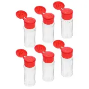 6 Pcs Castor Plastic Shaker Bottle for Powder Household Spice Bottles