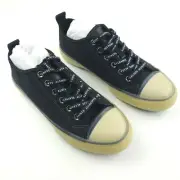 AllSaints Jaxon Black Low Top Canvas Sneaker Shoes Mens Size US 8 M (EUR 41)