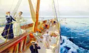 Art Sailboat Mediterranean Ceramic Mural Backsplash Bath Tile #2284