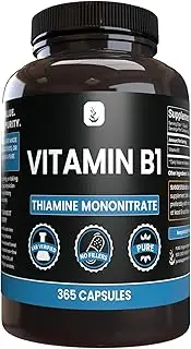 Pure Original Ingredients Vitamin B1 (Thiamine Mononitrate) (365 Capsules) No Magnesium Or Rice Fillers, Always Pure, Lab Verified