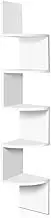 Wall Shelf Corner Floating 5-Tier White Storage Display Home Decor Organizer