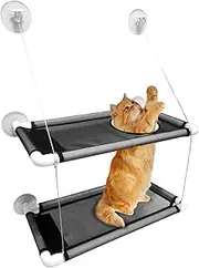 Seat for Cats, Cat Bed, Ledge Perch Suction Cup Cat Hammock - Kitten Mounted Seat, Animal Shelves Space Economical for Bedroom, Home Comfort