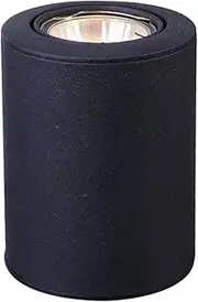 [Lexi Lighting] Zaro Table/Floor Uplighter Lamp - 10.5cm Height, 3000K, GU10 5W LED Bulb Included, Light Angle Adjustable, Black Plaster Finish, Ambient Lighting for Modern Home Décor