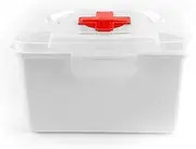 Home Medicine Storage with Compartment Medicine Box Medicine Chest First Aid Kit White