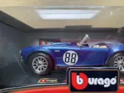 Bburago Shelby Cobra 427 #88 Blue 1:24 Diecast