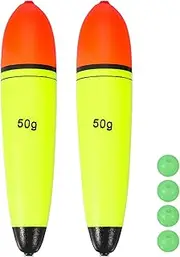 YELARXI Fishing Slip Bobbers, EVA Foam Bobbers Slip Floats with Fish Beads, Floatage Fit for Perch Carp Bass Fishing Corks Saltwater Freshwater