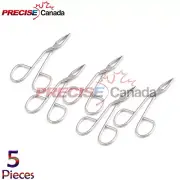 PRECISE CANADA Set Of 5 Scissor Style Eyebrow Tweezers Hair Removal