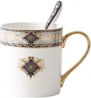 YBK Tech Bone China Tea Cup, Ceramic Coffee Mug for Home Kitchen Office - Baroque Art Feeling Patterns
