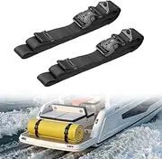 Seaperk Multifunctional Floating Mat Straps with Quick - Release Buckles, Reusable Securing Straps with Hook - Attach Eyelets & Comfortable Carry Loops for Baby Crawling Mat, Yoga, Camping