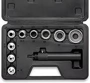 Neiko 02614A Interchangable Hollow Hole Punch Set with Handle, Heavy Duty with Handle Case, 10-Piece Large Set