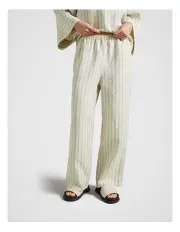 [Fine Day] Linen Wide Leg Pant in Light Green