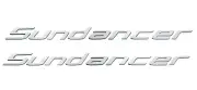 2Pc SEA RAY SUNDANCER Boat Logo Emblem Letters Badge 24.25" Long Chrome