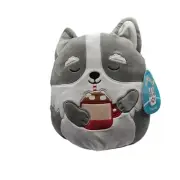 Original Squishmallows 7.5" Casmir The Husky With Hot Cocoa - NWT