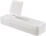 Data Cable Storage Box, Cable Charger Storage Box with 2 Open Lids, Management Box Compartments for Cable Charger, Data Cable Management Box