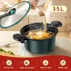Micro Pressure Pot 3.5L Compact Kitchen Micro Pressure Stock Pot Non Stick NuiFt