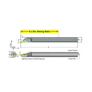Dorian Tool E08R-SVMCR-2 Carbide Shank Indexable Boring Bar, 59807