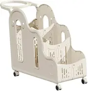 Vaveren Yoga Mat Storage Rack Cart with Caster Wheels Exercise Corner Shelf Workout Basket Space Saving Weight Rack Storage Organizer