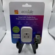Eco4life By Aluratek Smart Home WiFi Outlet Plug 120 V AC / 10 a Alexa, Google