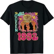 [X.Style] 31 Years Old This Queen was Born in 1992 31st Birthday ds148 T-Shirt (M) Black