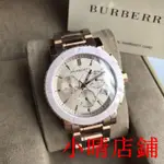 小晴二手/BURBERRY 巴寶莉 石英三眼計時-玫瑰金女錶BU9703