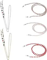[Healvian] 5pcs Eyeglass Holder Straps Beaded Eyeglass Necklace Holders and Securely Prevents Glasses From Falling and Protects From Damage