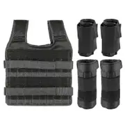 Max Loading 15kg/35kg Adjustable Vest Weight Exercise Weight Loading Cloth Strength Training With 6kg Leg Weight 5kg Arm Weight (empty)