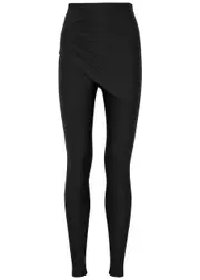GAUGE81 Zoe Gathered Stretch-jersey Trousers - Black - 42 (UK14 / L) 42 (UK14 / L)