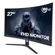 27" Curved Gaming Monitor, FHD 1920x1080P, 144Hz/180Hz Computer 27Inch Black